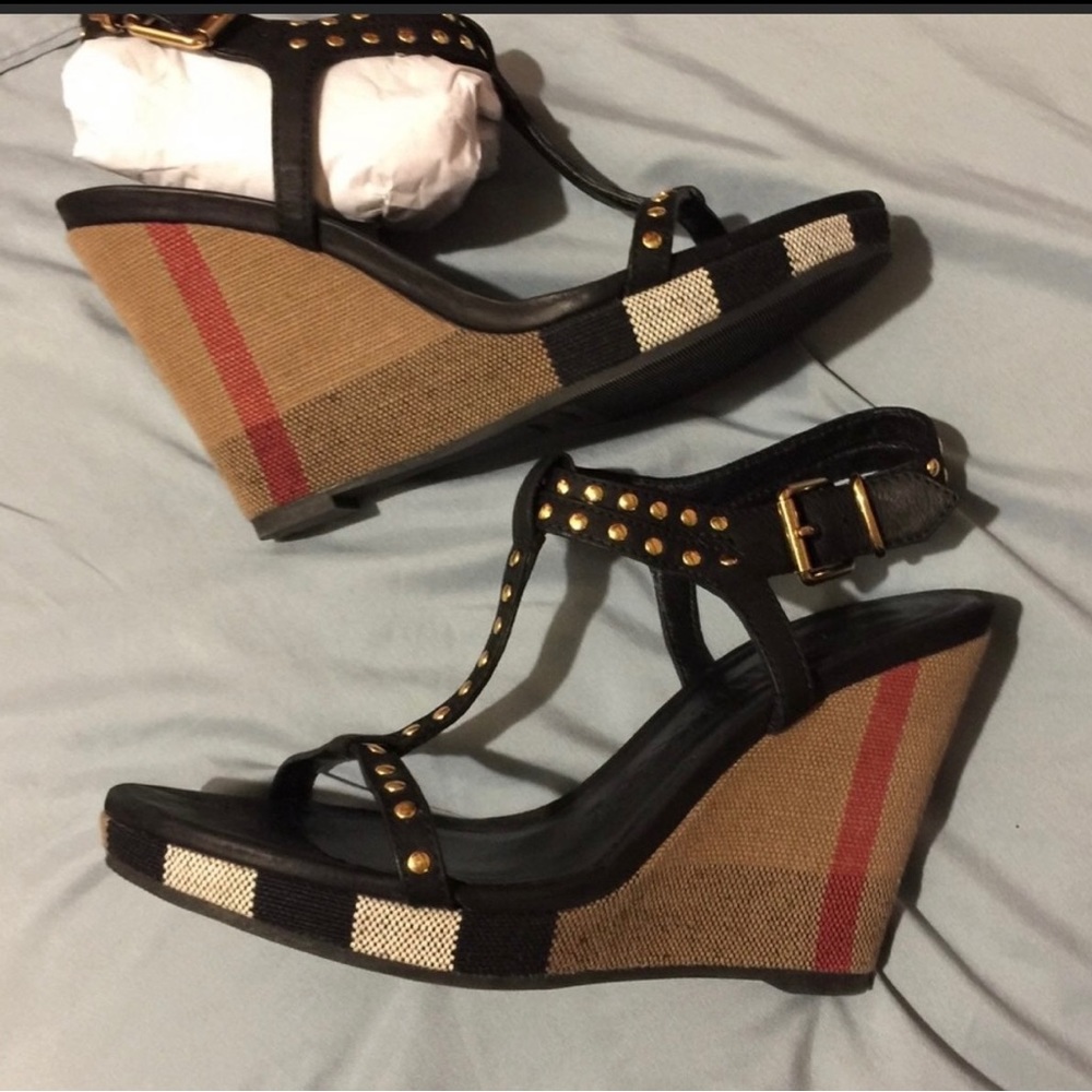 Burberry wedge sandals